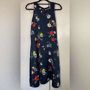 Banana Republic Flora Print Sleeveless Midi Dress